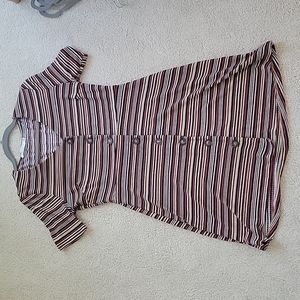 Lush Striped Dress M Ribbed